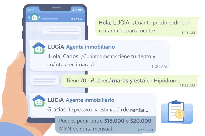 LUCiA, agente inmobiliario inteligente de WhatsApp